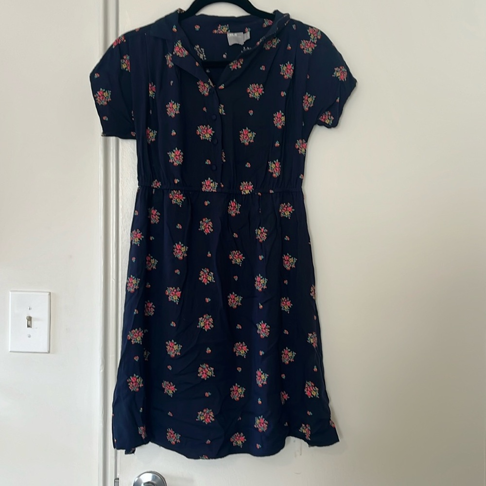 ASOS Mini Dress - Blue with Flowers - Size 4